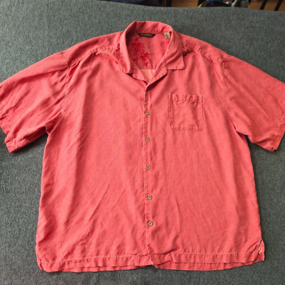 Tommy Bahama XXL Large 100% Silk Camp Shirt Eclectic Grandpa Vacation Beach